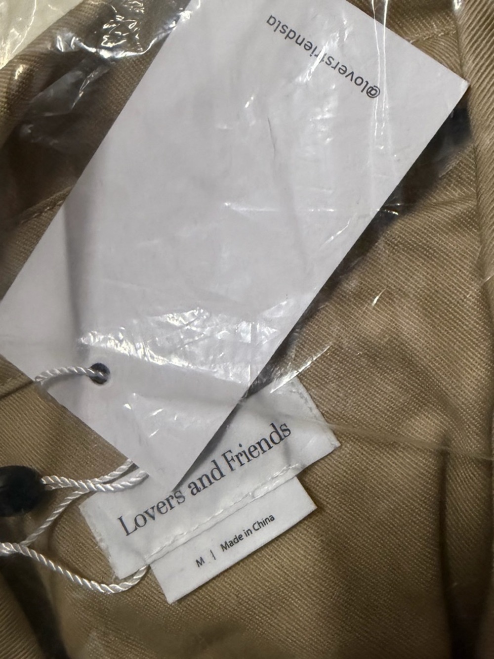 NWT Lovers and Friends Rachel Ridley Trench Coat Beige khaki belted Revolve M - Picture 5 of 13